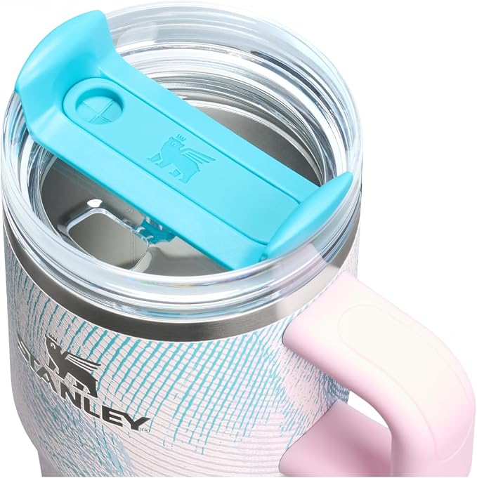 STANLEY Quencher H2.0 Flow State Tumbler, 20 oz, Sea Glass Plume | Handle and - Image 2