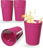 PartyPrints 10 Pack 16 oz Neon Pink Reusable Blank Plastic Cups, Stadium Cups by PartyPrints