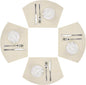 SHACOS Wedge Placemats Set of 4 Woven Vinyl Small Round Table Placemats Wipe Clean Table Mats for Round Dining Table Indoor Outdoor, Beige White