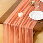 Cheesecloth Table Runner Summer Boho Wedding Shower Party Home Decor | Peach by Socomi