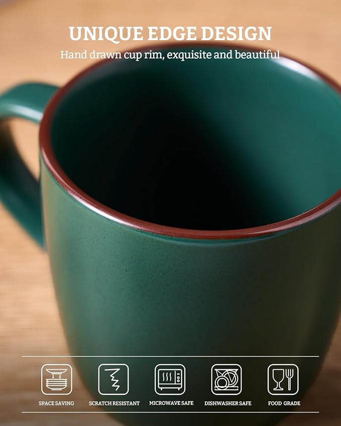 famiware Mercury Coffee Mugs 13 oz, Coffee Mugs Set of 6 - Image 5