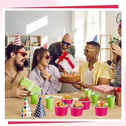 Jingmore Paper Ice Cream Cups 9oz Colored Disposable Dessert Bowls - Image 5