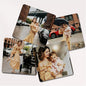 Personalized Coasters, Custom Coaster, Leather, Add Your Image, 4 inches (Set of 4, Square)