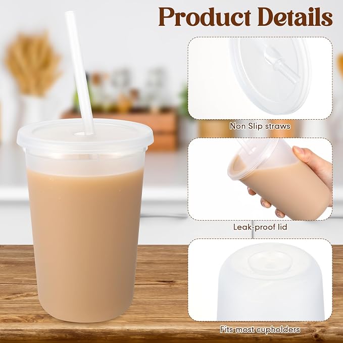 Lounsweer 30 Pcs Clear Reusable Cups - Image 4