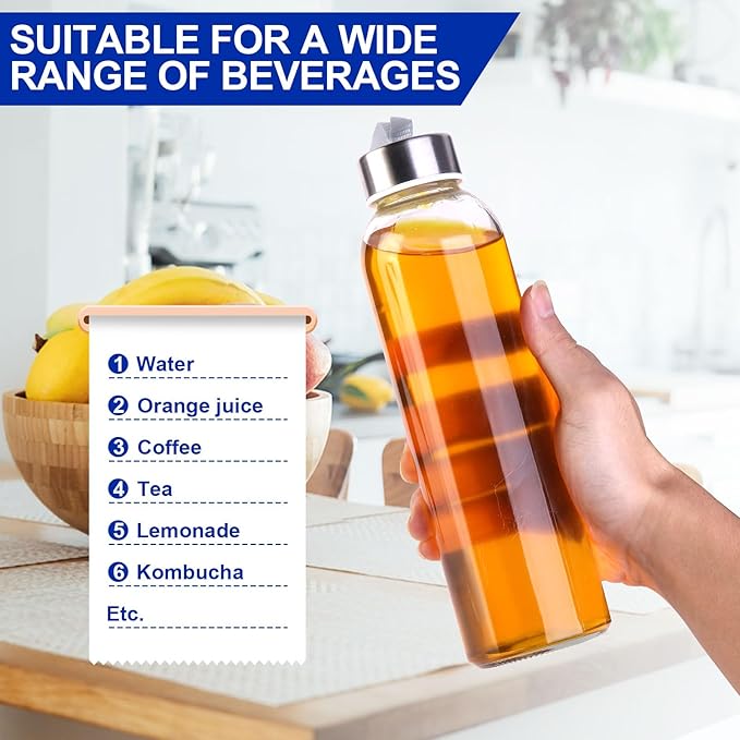 3 Packs Glass Water Bottles - Image 5