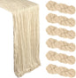 6 Pack Beige Cheesecloth Table Runner 10Ft Gauze Cheese Cloth Table Runner by Heneger