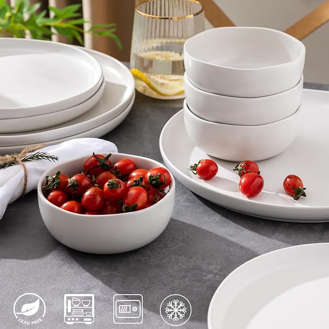 AmorArc Stoneware Cereal Bowls for Kitchen, 28oz Large Ceramic Soup Bowls Set - Image 6