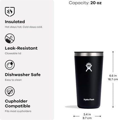 Hydro Flask All Around Tumbler Press-in Lid, Insulated Travel Mug, Stainless - Image 6