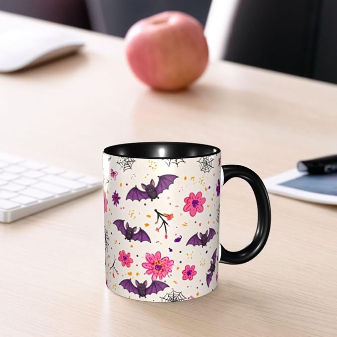 FyLybois Bat Coffee Mug 11 Ounce Mugs Ceramic Tea Cup Drinking Water Cups | - Image 7