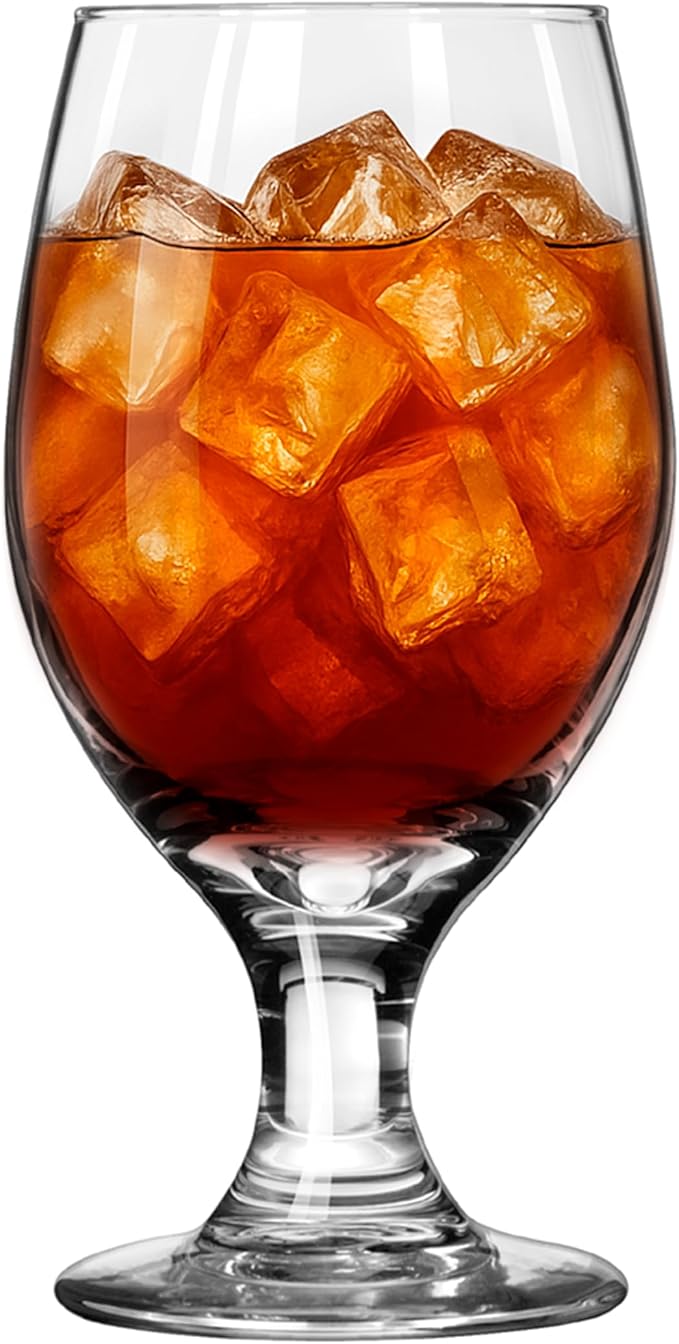 Libbey 14 Oz Perception Banquet Goblet Glasses, Elegant Iced Tea Stemware by Libbey