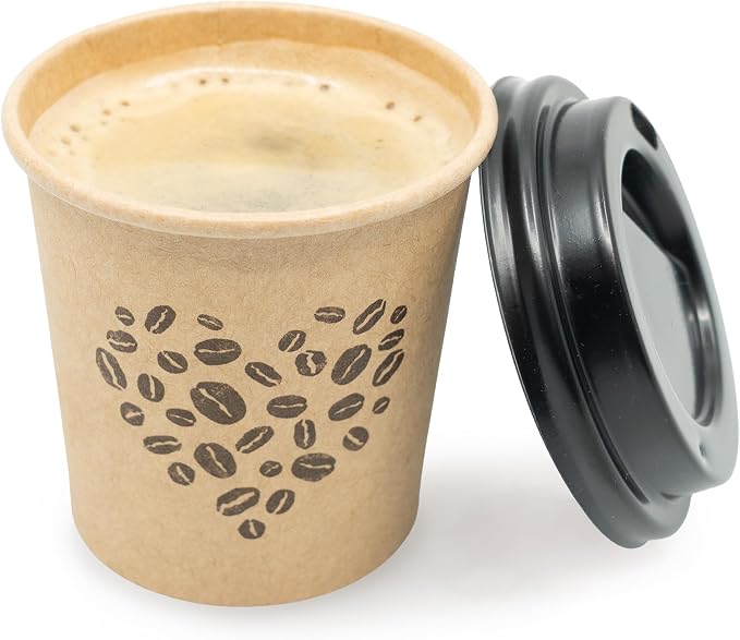 4 Oz Espresso Cups with Lids by Unknown