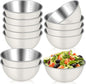 12 Pcs 1.3qt Stainless Steel Mixing Bowls Nesting Metal Prep Salad Bowls with Scale Reusable Baking Cooking Food Soup Storage Organizers for Kitchen Refrigerator