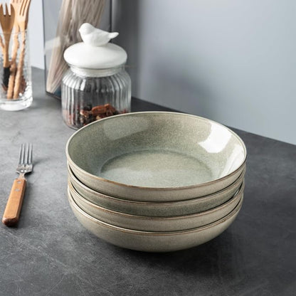 AmorArc 8.5'' Large Pasta Bowls, 36oz Stoneware Pasta Serving Bowls Set of 6 - Image 5