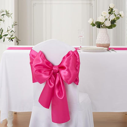 Hot Pink Satin Table Runner, 12x108 Inches, 4 Pack | Premium Satin, Smooth - Image 4