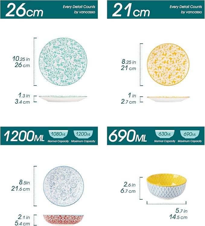 vancasso SELENE Plates and Bowls Set - Image 3