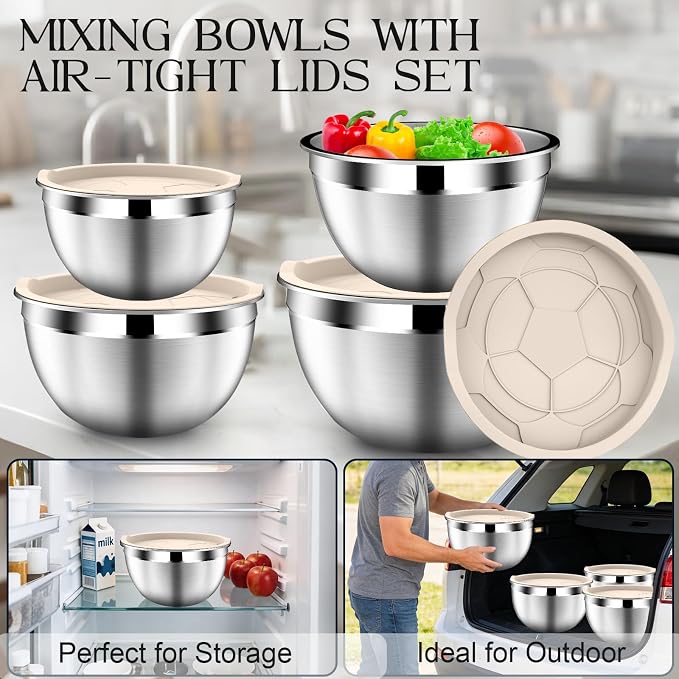 DUTZUN Stainles Steel Mixing Bowls - Image 3