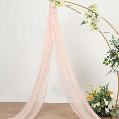 Efavormart 20ft Blush Rose Gold Gauze Cheesecloth Wedding Arch Drapery Fabric - Image 2