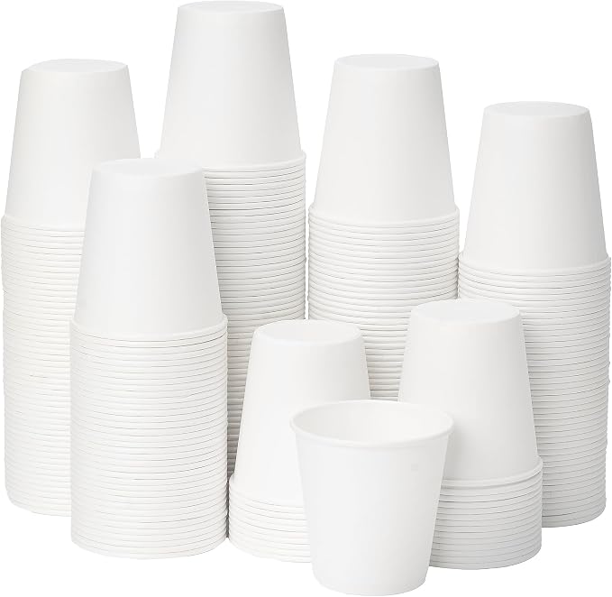 RACETOP 3 oz Paper Cups 600 count, Disposable Bathroom Mouthwash Cups, Small by RACETOP