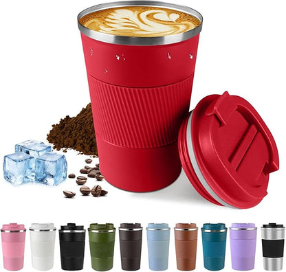 Vacuum Insulated Stainless Steel Travel Coffee Mug, Leak Proof Cup by SPLMIFA
