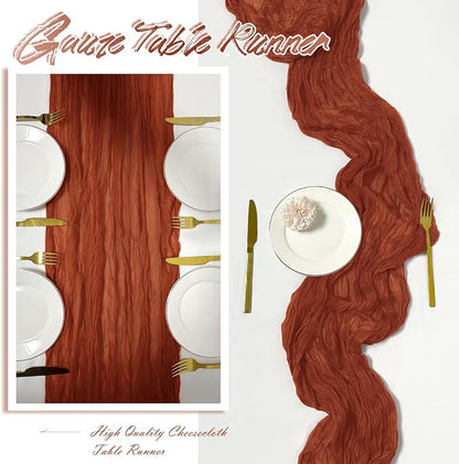 15 Pack Terracotta Cheesecloth Table Runner 17 x 108 inch Cheese Cloth Table - Image 6