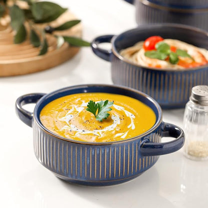 Soup Bowls with Handles, 23 oz French Onion Soup Crocks, Stackable Soup Bowl - Image 6