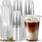 Charmount 50 Sets 16 oz Plastic Disposable Clear Cups by CHARMOUNT