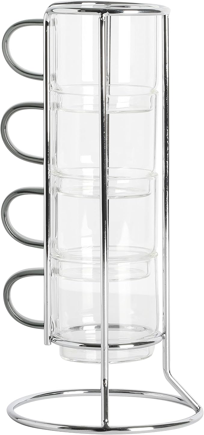 Gibson Soho Lounge Stackable Glass Espresso Cups by GibsonHomewares