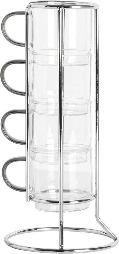 Gibson Soho Lounge Stackable Glass Espresso Cups by GibsonHomewares