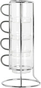 Gibson Soho Lounge Stackable Glass Espresso Cups by GibsonHomewares