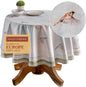 Maison d' Hermine Table Cloth Round Table 100% Cotton 69 Round Inches Tablecloth Reusable Decorative for Dining Room Farmhouse Home Valentines Day Decorations Spring Summer - Flying Birds