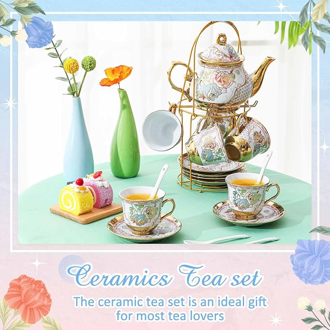 Zhehao 20 Pcs Porcelain Tea Set - Image 5