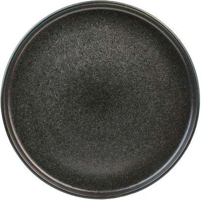 Sango 12 Pieces Stoneware Fluted Dinnerware Set, Modern Black Dishes for 4, Premium Serving Plates and Bowls Sets, Chip & Scratch Resistant, Ceramic Kitchen Dish, Microwave & Dishwasher Safe, Anderson