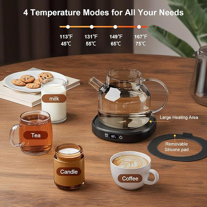 Cat Mug Coffee Mug Warmer Set for Desk Electric Heated Tea Cup Candle Plate | - Image 6