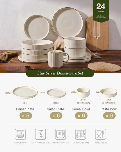 Famiware Star Stoneware Dinnerware Sets - Image 3