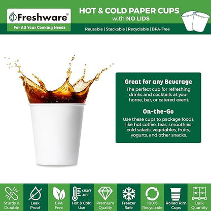 Freshware Coffee Cups 4 oz Disposable Paper Cups - Image 2