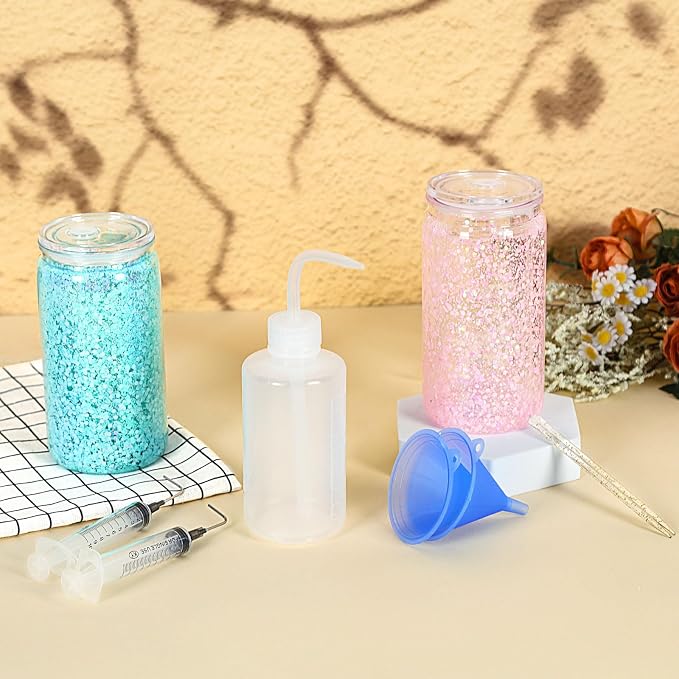 15 Pack Acrylic Snow Globe Tumbler, 16 Oz Pre Drilled Double Wall Snow Globe - Image 5
