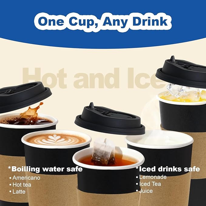16 oz 100 Pack Coffee Cups - Image 6
