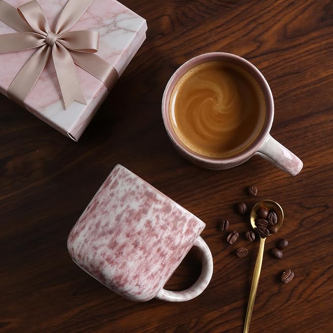 MONITO 12 OZ Coffee Mugs Set of 4, Ceramic Coffee Mugs, Modern Coffee Mugs Set - Image 7