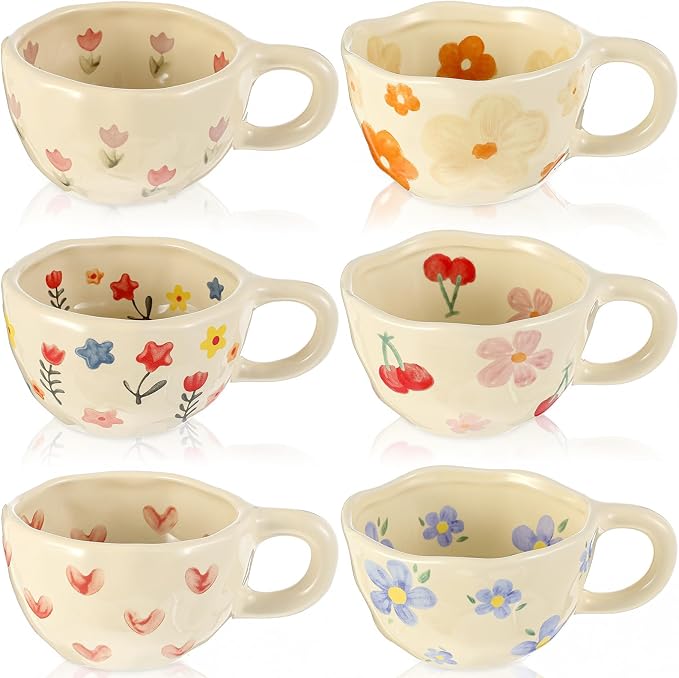 Maxdot 12oz Ceramic Coffee Mugs, Glazing Process Coffee Cup by Maxdot