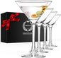 Chouggo Martini Glasses Set of 4, Hand Blown Premium Crystal Cocktail Glasses by ChouggoGlassware
