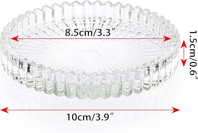 JUXYES Set of 5 Heat-Resistant Clear Glass Coaster - Image 2