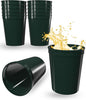 PartyPrints 10 Pack 16 oz Dark Green Reusable Blank Plastic Cups, Stadium Cups by PartyPrints