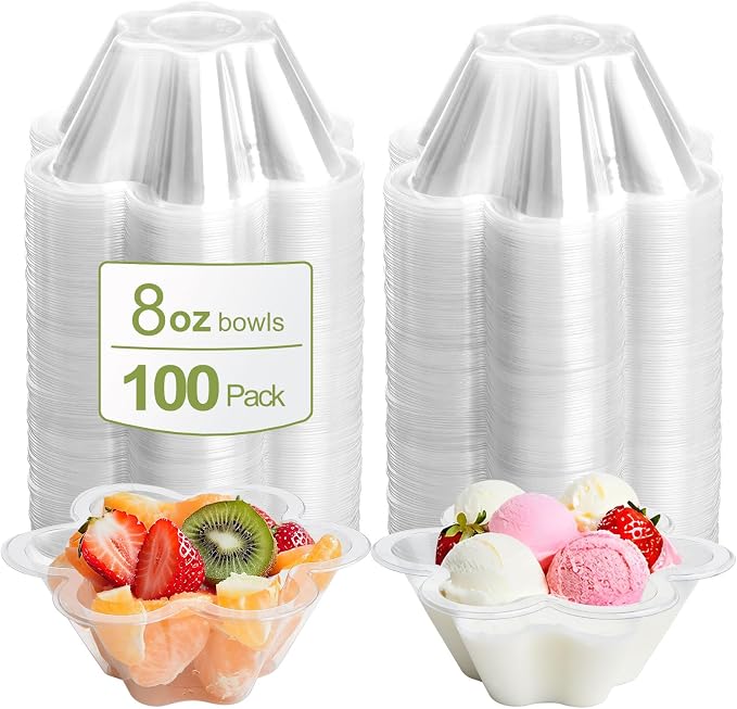 KUCKOW Clear Bowls, Small Clear Appetizer Serving Bowls by KUCKOW