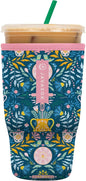 Sok It JavaSok Iced Coffee & Cold Soda Insulated Neoprene Cup Sleeve (Wild-Flour, Large: 30-32oz)