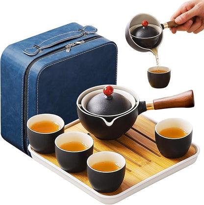 Chinese Tea Set, Chinese Gongfu Tea Set, Portable Teapot Set by REOWONU
