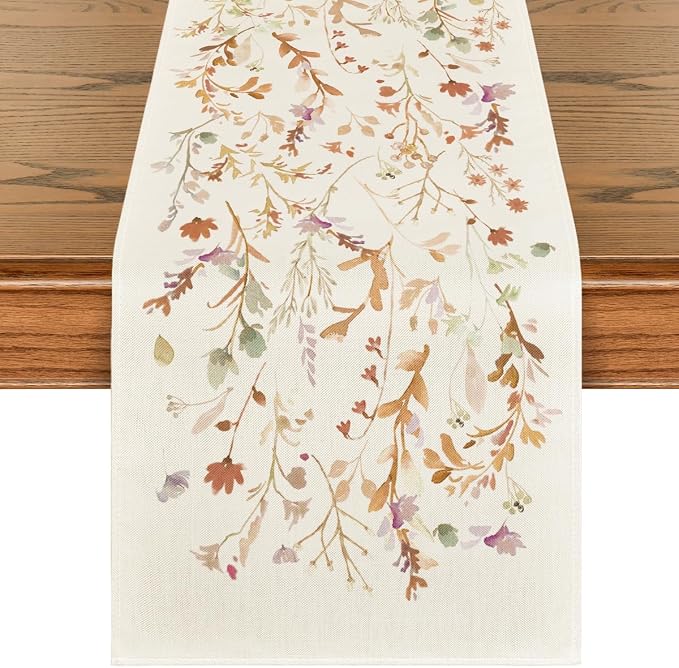 Artoid Mode 210 GSM Fall Table Runner 13x108 Inch Home Party Decor | Floral by ArtoidMode