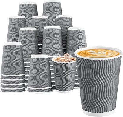 Lamosi 500 Count 8 oz Insulated Coffee Cups, Disposable Paper Cups No Lids | by BuyNow