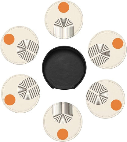 Abstract Boho Simple Minimalist Modern Coasters - Image 4
