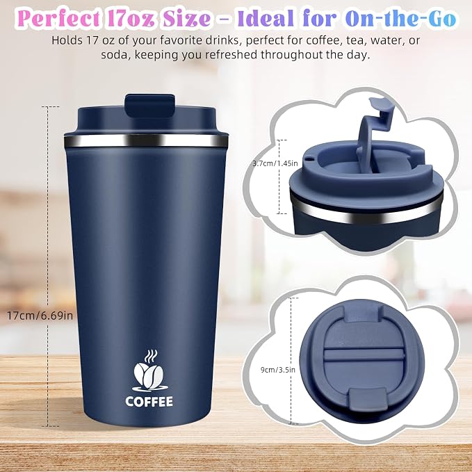 17oz Insulated Travel Coffee Mug - Image 2
