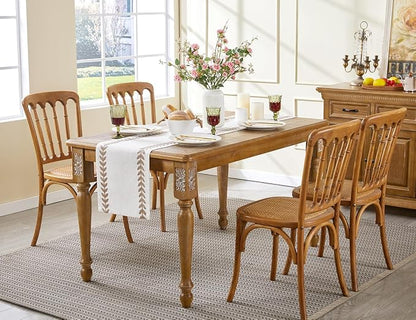 Linen Embroidered Table Runner, Taupe Table Runners 36 Inches Long | Linen - Image 6